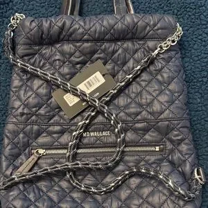 MZ Wallace Audrey Backpack in Dawn Blue Mz Wallace Crosby Audrey Quilted Nylon Backpack - Dawn  main image 2